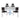 Hathaway Montecito Dining and Poker Table Set - Driftwood