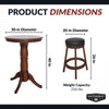 Hathaway Oxford 3 Piece Hardwood Pub Table Set - Walnut Finish