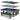 Hathaway Logan 7-ft Pool Table Combo Set with Benches - Rustic Gray with Blue Felt