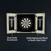 Hathaway Drifter Bristle Dartboard and Cabinet Set - Rustic Gray