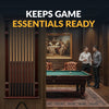 Hathaway Vintage Wall Billiard Cue Rack - Mahogany Finish