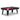 Hathaway Jupiter 7-ft Pool Table - Black with Red Felt