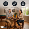 Hathaway Oxford 3 Piece Hardwood Pub Table Set - Walnut Finish