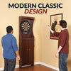 Hathaway Outlaw Electronic Dartboard and 81-in Free-Standing Cabinet - Cherry Finish
